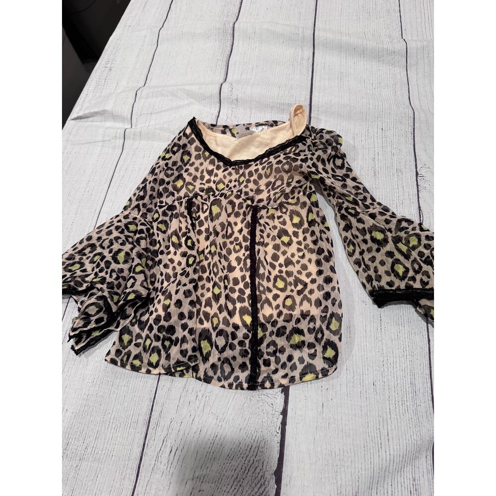 D-Signed Leopard Print Blouse YXS